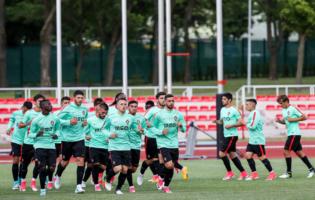 Entrainement du Portugal U21 en Pologne